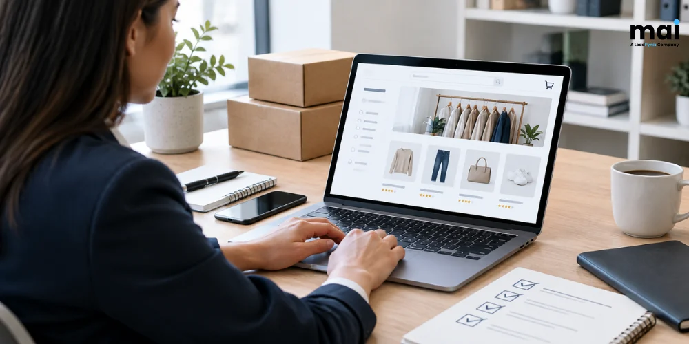 Professional analyzing an ecommerce website for SEOProfessional analyzing an ecommerce website for SEO